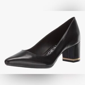 Calvin Klein Women's Nita pointy toe Block Heel Pumps